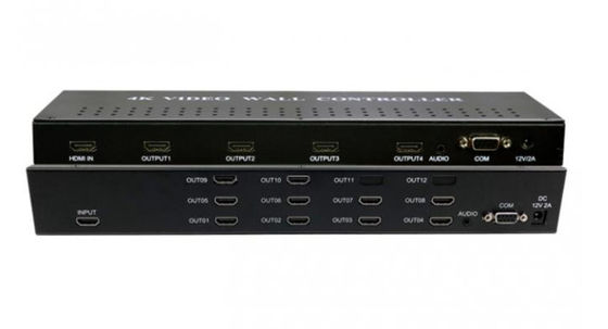 Procesador de pared de video 3x3 4K 60Hz con fuentes de señal VGA HDMI y soporte para controladores de pared de video