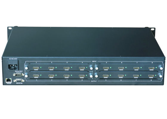 Control de Ethernet Resolución máxima 1080p Conmutador de matriz de video 17.3 X 11.8 X 3.5 pulgadas