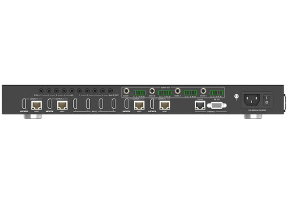 VINCAN 4x4 HDBaseT HDMI Matrix Switcher con 4K604:4:4, PoC y 4 receptores para distribución AV profesional