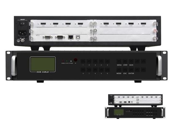 El regulador video modular 2x2 1x2 2x1 4 de la pared de HDMI entró la salida 4
