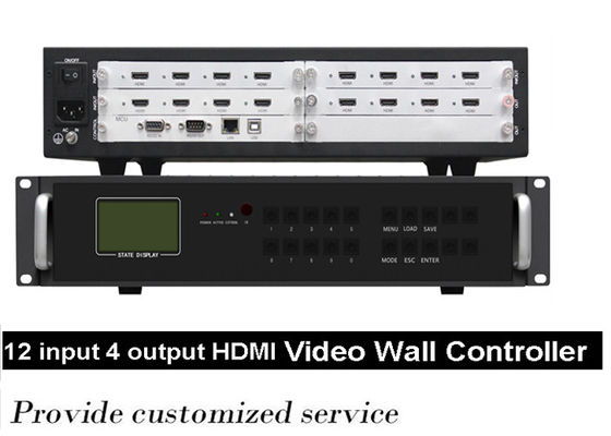 Regulador video multi LCD 12 de la pared del formato 2x2 HDMI en 4 fuera del RJ45