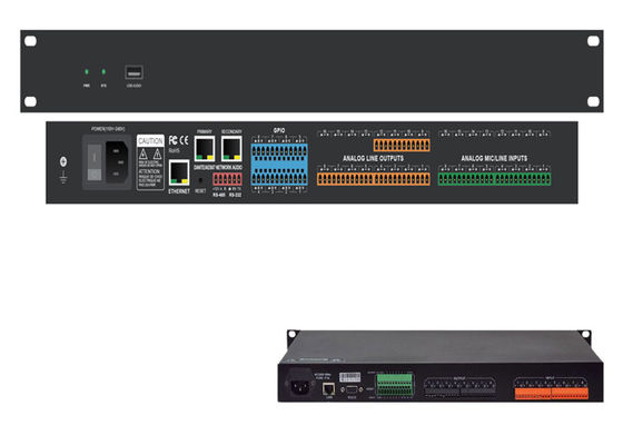Conexión Ethernet de 100 dB Controlador de sonido Dante Energía externa