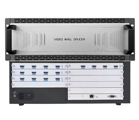 Control de pared de vídeo HDMI de 16 canales 12 en 4 fuera procesador de pared de vídeo LCD LED