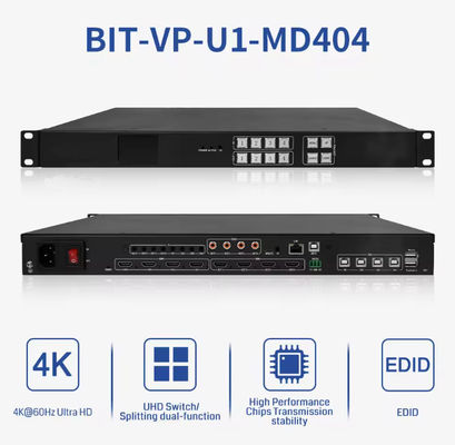 Conmutador de matriz de vídeo para entradas y salidas de 4/4 hasta 4Kx2k 60Hz