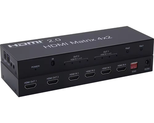 6x4 4k conmutador de matriz HDMI extensor 4x2 caja de conmutador de matriz HDMI