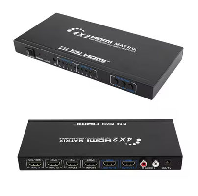 6x4 4k conmutador de matriz HDMI extensor 4x2 caja de conmutador de matriz HDMI