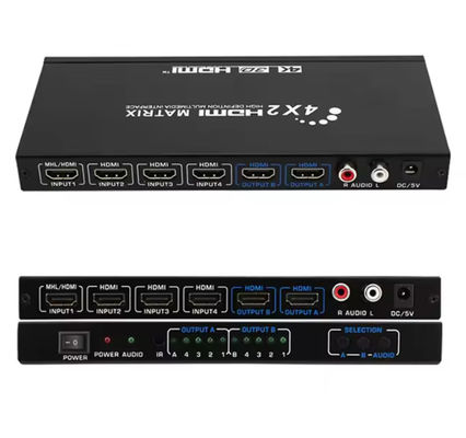 Alta resolución HDMI Matrix Switcher soporte para HDCP2.2 y 4Kx2k 60Hz