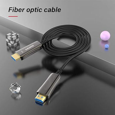 Cable de fibra óptica HDMI 4K HDR Dolby Vision, cable HDMI óptico activo de 100 m para resolución Ultra HD