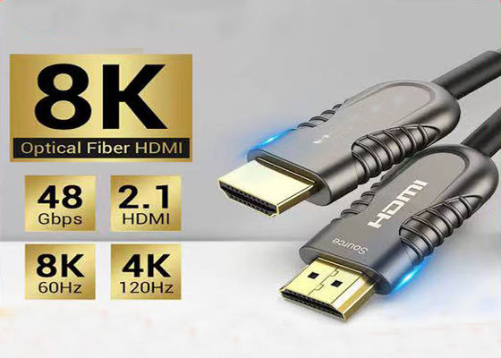 Cable HDMI de fibra óptica de alta velocidad para transmisión 4K / 8K Ultra HD