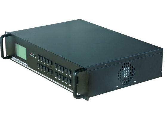 Conmutador de matriz de video montable en bastidor con fuente de alimentación AC 100-240V IR