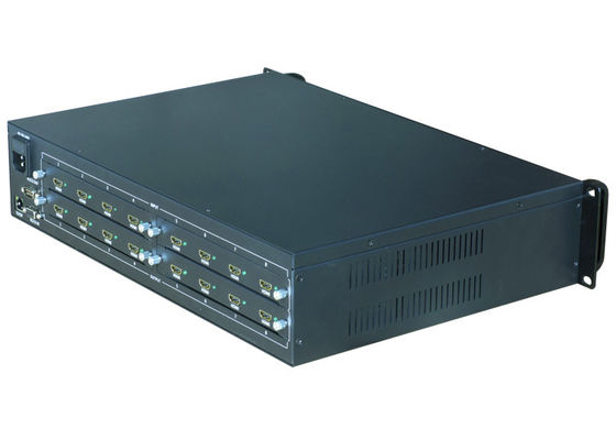 Conmutador de matriz de video montable en bastidor con fuente de alimentación AC 100-240V IR