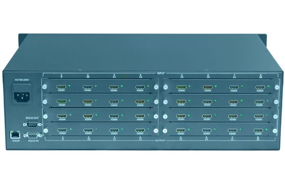 10Conmutador de matriz de video de.8 libras con tipo de matriz 16x16 y 16 puertos de salida HDMI