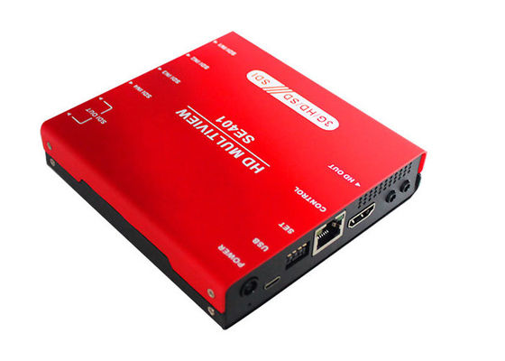 3G/HD/SD-SDI Quad Multiviewer y conmutador con pantalla de medidor de audio