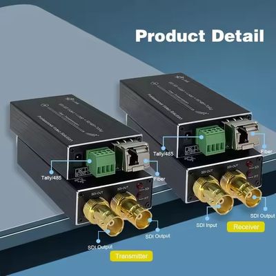Extensor óptico 12G SDI para señales de larga distancia 4K sin pérdida