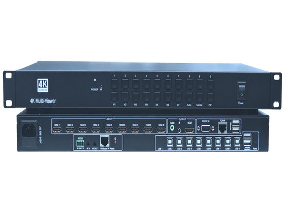 Conmutador de presentación 9X1 4K2K 60Hz con puerto de salida HDMI