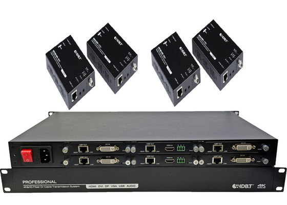 Transmisor y receptor 4K HDMI HDBaseT de 6 puertos extensor con POC Power