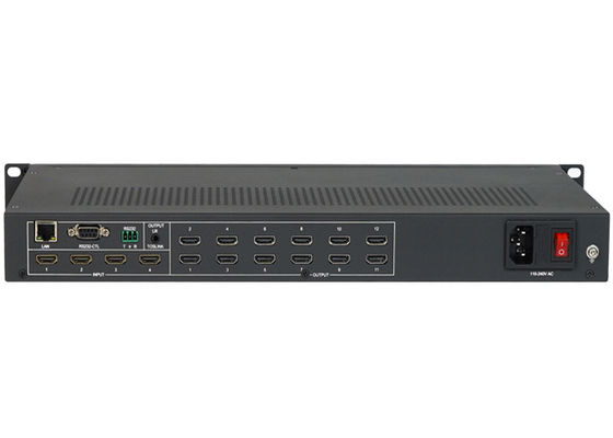 3x4 2x4 3x3 Hdmi 4k Quad Video Procesador de pared con 4 entradas 12 salidas