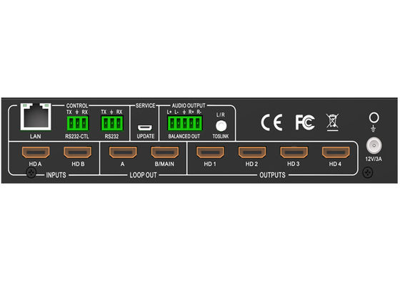 2 en 4 fuera 2x4 Hdmi Splitter con adaptador de pared de video 2x2 controlador de pared de video - 4k