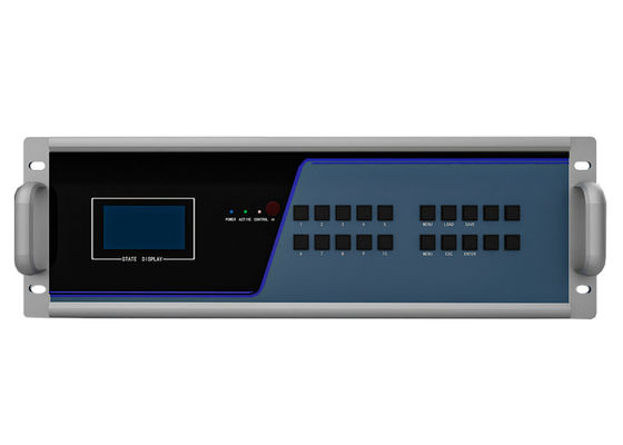 Nodo de transmisor y receptor KVM de fibra U 3.5 de 88 puertos con alimentación redundante, matriz de fibra KVM
