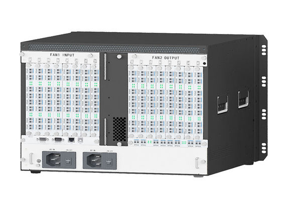 7 U 136 puertos Fibra Kvm Transmisor y receptor Nodo Kvm Fibra matriz