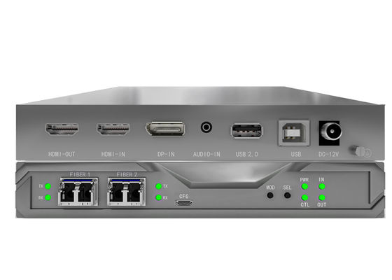 Nodo de Matriz KVM de Fibra con Tarjetas de E/S SFP Integradas y Soporte 4K 4:4:4 para Control de Video Wall