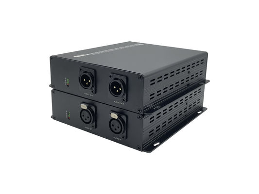 Extensor de audio de fibra óptica de 8 canales y 6 canales con carcasa de 1 u