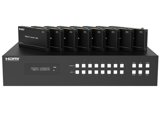 VINCAN 8x8 HDBaseT HDMI Matrix Switcher con 4K604:44 Video y PoC para instalaciones AV profesionales