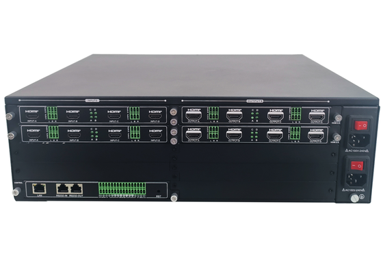 Procesador de video wall HDMI modular 16x16 con 4K60 4:4:4 y pantalla multiventana para sistemas controladores de video wall