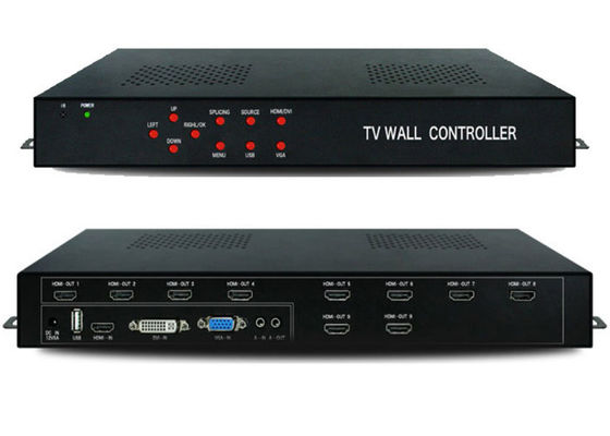HDMI 1 en 9 fuera del procesador video 2x2 3X3 3x2 4x2 de la pared de 1080P VGA