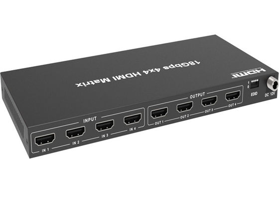 recinto video del metal del interruptor 4x4 de 18Gbps 4k HDMI HDCP 2,2