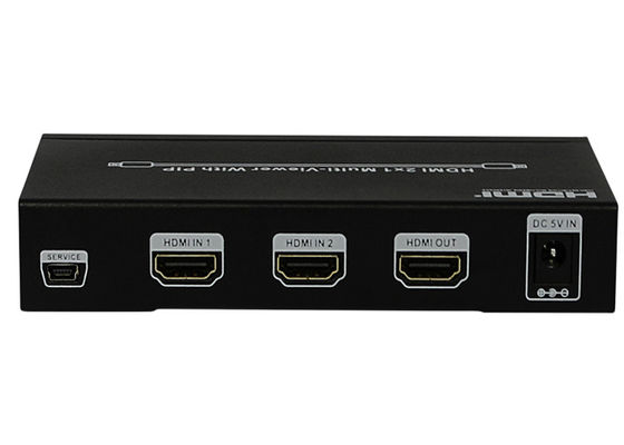 Tipo femenino puertos de la PIPA HDMI 2x1 MultiViewer de DC 5V 1A de la entrada-salida