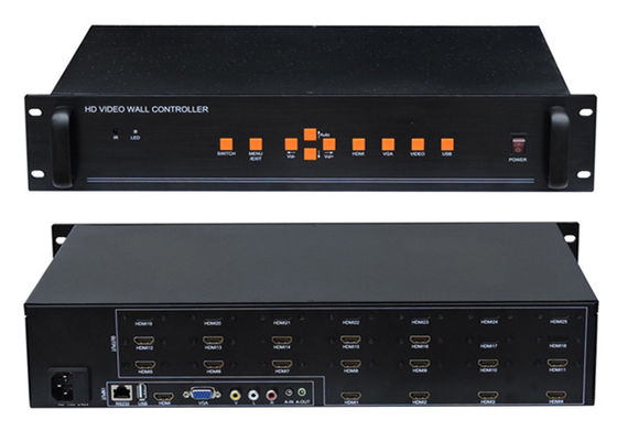 El LCD exhibe el regulador video 4x4 1 de la pared 3D en salida de 16 HDMI