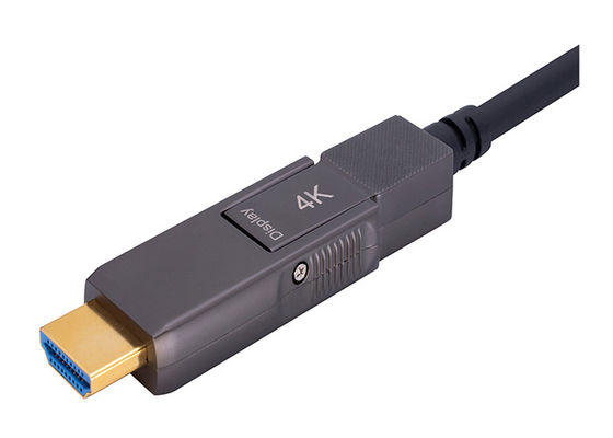 Construcción de acero inoxidable óptica del cable 200CU de HDMI 2,0 acorazados