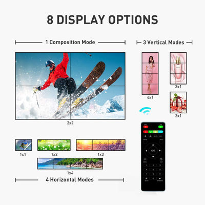 1 en 4 fuera del regulador video 2x2 de la pared de la pantalla multi del LCD TV con 8 modos de la pared