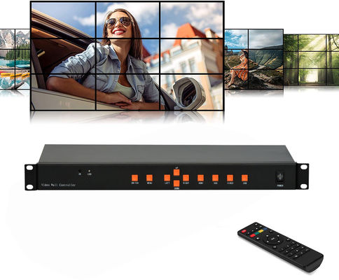 Regulador video 3x3 2x4 4x2 HDMI DVI VGA USB de la pared de RS232 9CH LCD para empalmar de 9 TV