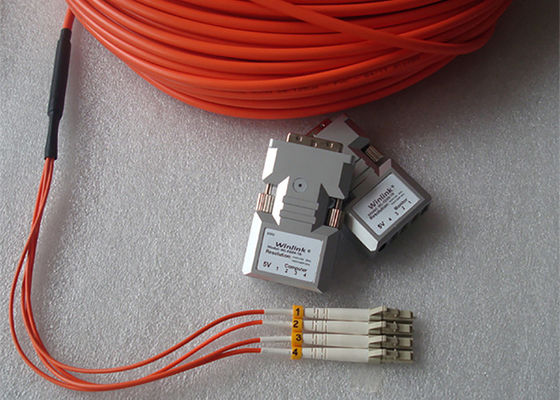 Corazones multi Dvi del modo 4 sobre la fibra del LC del suplemento de la fibra para la transmisión