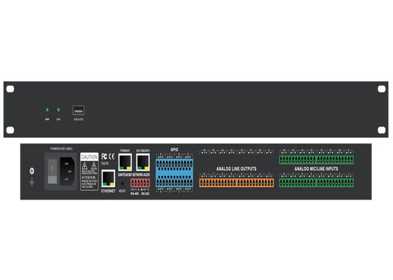 dsp digital audio del regulador de volumen del monitor de estudio de la red del dante