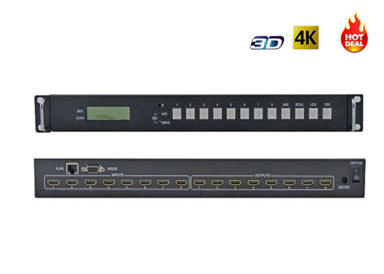 interruptor 8 de la matriz de 8x8 4Kx2k 30Hz 3D IR 1080P HDMI 1,4 EN 8 HACIA FUERA