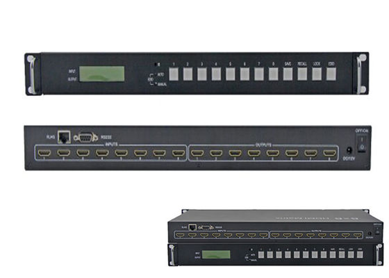 8 EN 8 FUERA del interruptor 8x8 4Kx2k 30Hz 3D IR 1080P de la matriz de HDMI 1,4