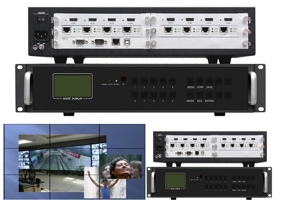 Controlador de pared de video LCD de alto rendimiento de 240 V con puerto de salida 4k Hdmi Hdbaset