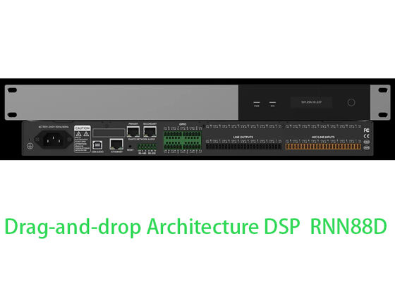 Procesador DSP Dante Matriz de Audio 8x8 Audio para Conferencias DSP | Control Inteligente Arrastrar y Soltar