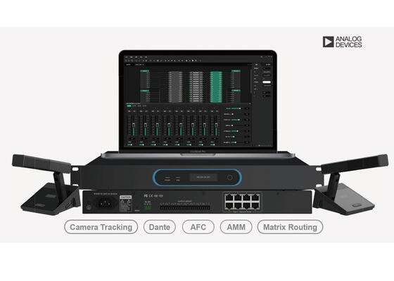 Consola de Mezcla de Audio en Red VINCAN NMC100D con 32x32 Canales Dante, Mezcla Automática de Micrófonos y 8 Interfaces PoE++