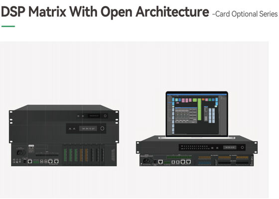 Matriz DSP de audio modular VINCAN con arquitectura abierta, audio de red 64x64 y tarjetas de E/S modulares