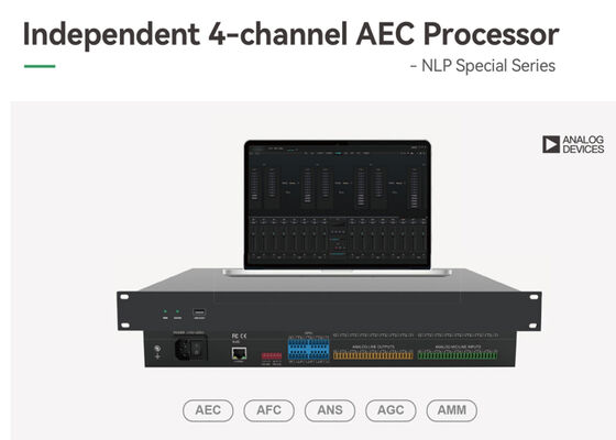 VINCAN NLP88-AEC Procesador DSP de audio AEC de 4 canales con audio USB y mezcla automática para salas de conferencias