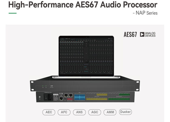 Procesador DSP de audio de red VINCAN NAP Serie AES67 con procesador ADI SHARC 21489 y mezcla automática