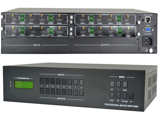 Matriz video 8x8 Hdmi de HDMI 4k Hdbaset sobre de la matriz Cat6 el interruptor 6x2 de la matriz de Hd Hdmi ultra
