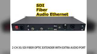 Convertidor de fibra SDI Audio Ethernet Montaje en rack